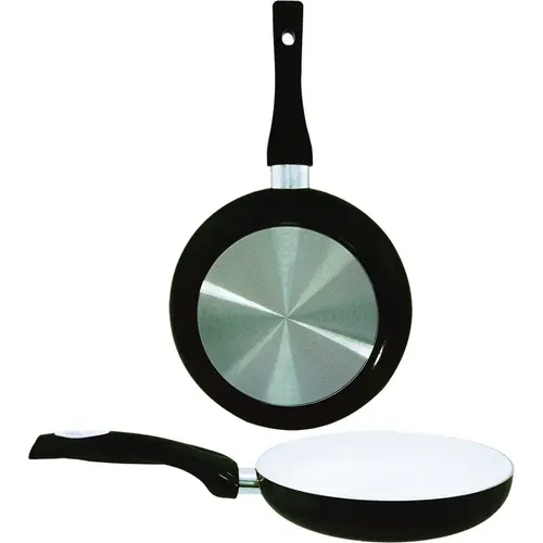 EuroHome Fry Pan, 11 in Dia, Aluminum Pan, Black Pan, Ceramic Pan, Heat-Resistant Handle