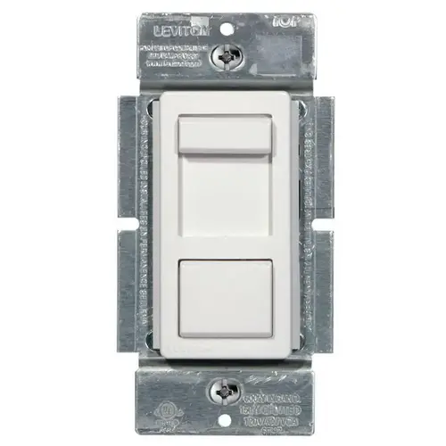 R50-IPL06-10M Slide Dimmer, 120 V, 600/150 W, CFL, Incandescent, LED Lamp, 3-Way, Ivory/White R50-IPL06-10M Slide Dimmer, 120 V, 600/150 W, CFL, Incandescent, LED Lamp, 3-Way, Ivory/White
