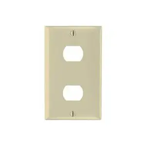 Legrand K2I Legrand Wallplate, Standard-Size, 4-1/2 in L, 2-3/4 in W, 1-Gang, Ivory