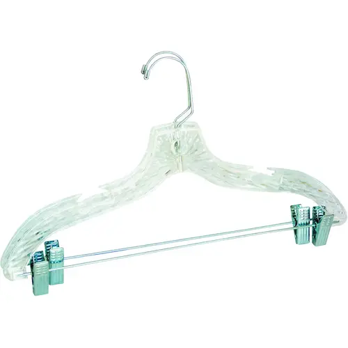Suit Hanger, Plastic, Clear - pack of 24