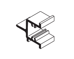 CRL-U.S. Aluminum 1P423 Intermediate Horizontal Mullion Shear Block with Screws Mill - pack of 20