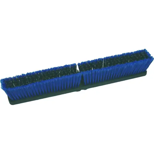 Broom Head, Threaded, 3 in L Trim, Polypropylene/Polystyrene Bristle, Black