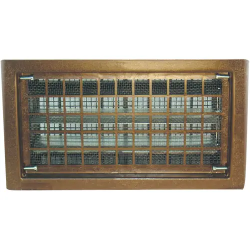 Foundation Vent, 62 sq-in Net Free Ventilating Area, Mesh Grill, Thermoplastic, Brown Foundation Vent, 62 sq-in Net Free Ventilating Area, Mesh Grill, Thermoplastic, Brown