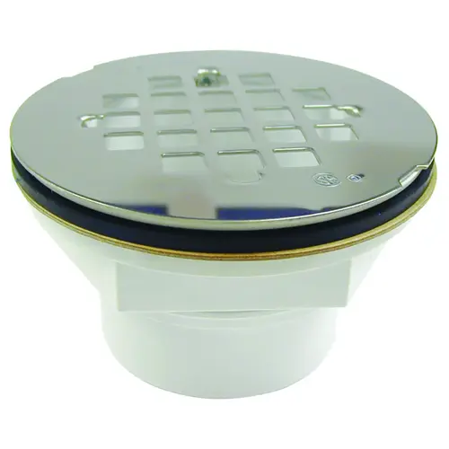 Shower Drain, Plastic, For: 2 in DWV or SCH 40 ABS or PVC Pipes