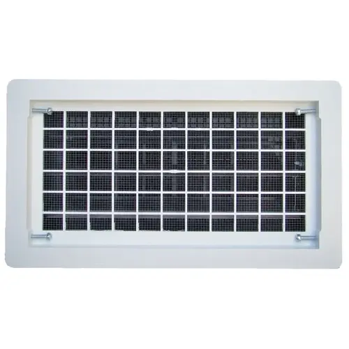 Foundation Vent, 65 sq-in Net Free Ventilating Area, Mesh Grill, Thermoplastic, White Foundation Vent, 65 sq-in Net Free Ventilating Area, Mesh Grill, Thermoplastic, White