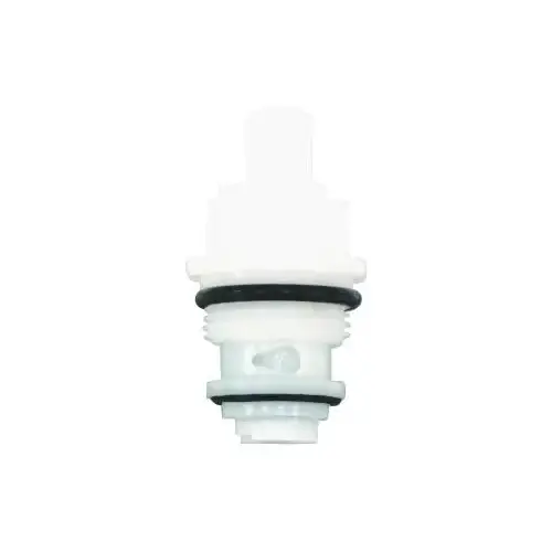Faucet Stem, Plastic, 1-15/16 in L, For: Nibco Washerless Kitchen and Vanity Faucets White Faucet Stem, Plastic, 1-15/16 in L, For: Nibco Washerless Kitchen and Vanity Faucets White