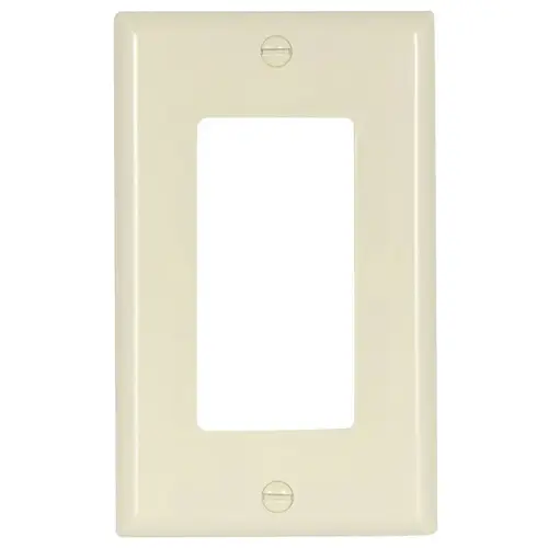 Wallplate, 4-1/2 in L, 2-3/4 in W, 1 -Gang, Thermoset, Light Almond, High-Gloss