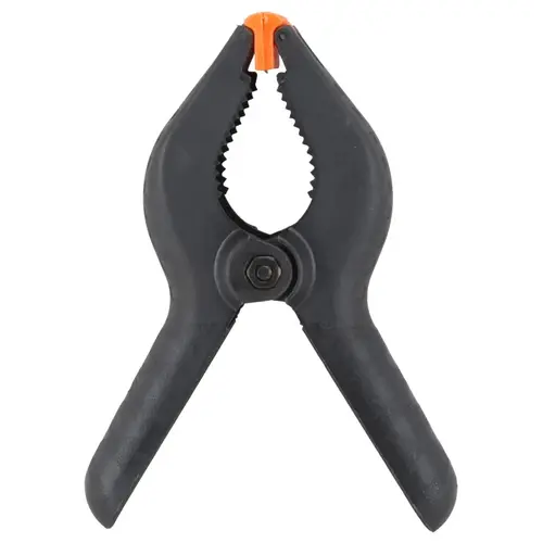 Spring Clamp, 2 in Clamping, Nylon, Black