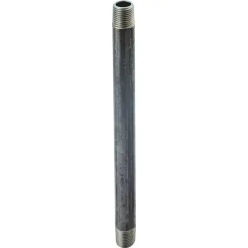 Pipe Nipple, 1-1/2 in, Male, Steel, SCH 40 Schedule, 18-1/2 in L Pipe Nipple, 1-1/2 in, Male, Steel, SCH 40 Schedule, 18-1/2 in L
