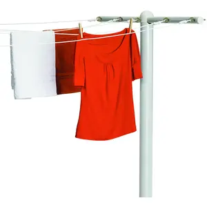 Honey-Can-Do DRY-01452 Drying Pole, 3 in OAW, 45-3/4 in OAD, Steel White