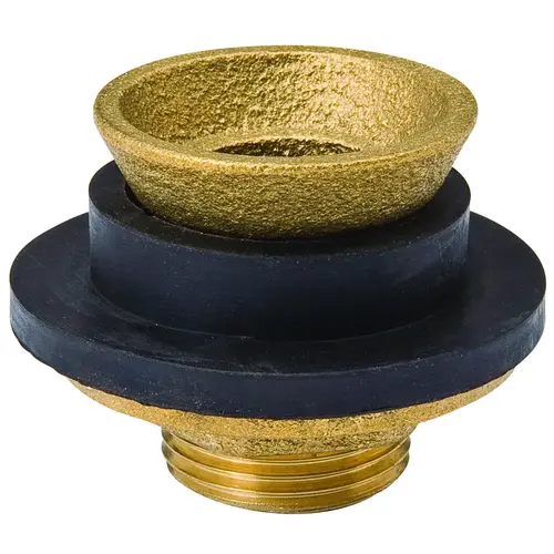 Closet Spud, Brass/Rubber Closet Spud, Brass/Rubber
