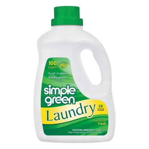 Laundry Detergent, 100 oz Bottle, Liquid, Sweet Herbal Green Laundry Detergent, 100 oz Bottle, Liquid, Sweet Herbal Green