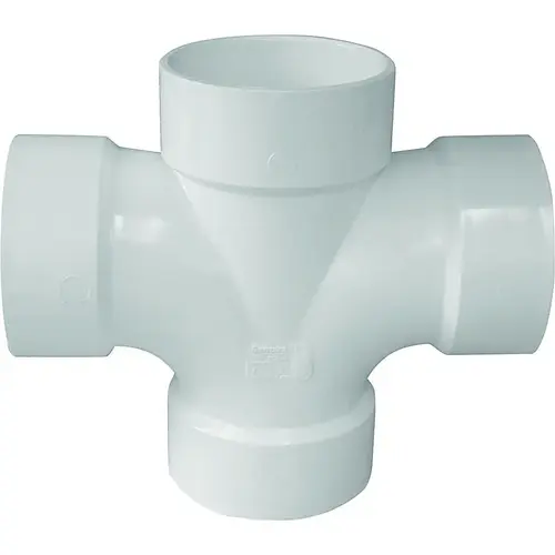 05240H Reducing Double Sanitary Pipe Tee, 4 x 2 in, Hub, PVC, SCH 40 Schedule 05240H Reducing Double Sanitary Pipe Tee, 4 x 2 in, Hub, PVC, SCH 40 Schedule