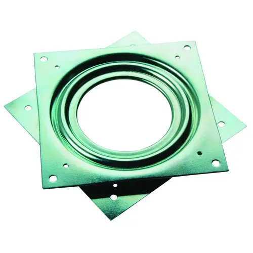 Lazy Susan Turntable, 500 lb, Steel Shelf, Silver, Zinc