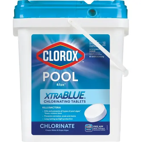 POOL & Spa XtraBlue 23035CLX Chlorinating Tablet, Solid, Chlorine, 35 lb White POOL & Spa XtraBlue 23035CLX Chlorinating Tablet, Solid, Chlorine, 35 lb White