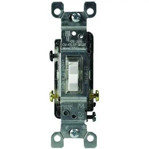 1461-GLW Switch, 15 A, 120 V, Push-In Terminal, Thermoplastic Housing Material, Clear 1461-GLW Switch, 15 A, 120 V, Push-In Terminal, Thermoplastic Housing Material, Clear