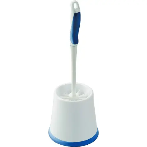 Toilet Bowl Brush with Caddy, 1 in L Trim, PP/PVC Bristle, 15 in L Brush, Plastic Holder Toilet Bowl Brush with Caddy, 1 in L Trim, PP/PVC Bristle, 15 in L Brush, Plastic Holder