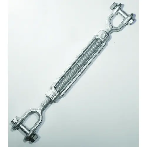 Turnbuckle, 3500 lb Working Load, 5/8 in Thread, Jaw, Jaw, 6 in L Take-Up, Galvanized Steel