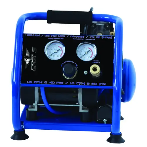 Silent Series Air Compressor, 1 gal Tank, 0.75 hp, 125 psi Pressure, 1 cfm Air