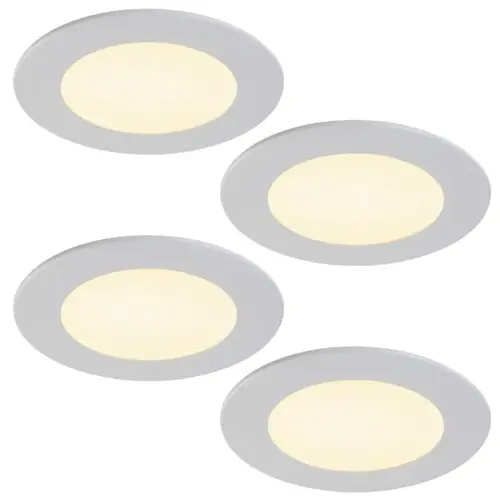 SLIMLED Classic Series Recessed Downlight, 9 W, 100 to 135 V, LED Lamp, White - pack of 4 SLIMLED Classic Series Recessed Downlight, 9 W, 100 to 135 V, LED Lamp, White - pack of 4