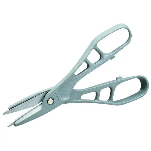 Andy Snip Pattern Snip, 12 in OAL, 3 in L Cut, Straight Cut, Steel Blade, Loop Handle, Gray Handle