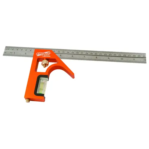 SAVAGE Series Combination Square, 12 in L Blade, Stainless Steel Blade SAVAGE Series Combination Square, 12 in L Blade, Stainless Steel Blade