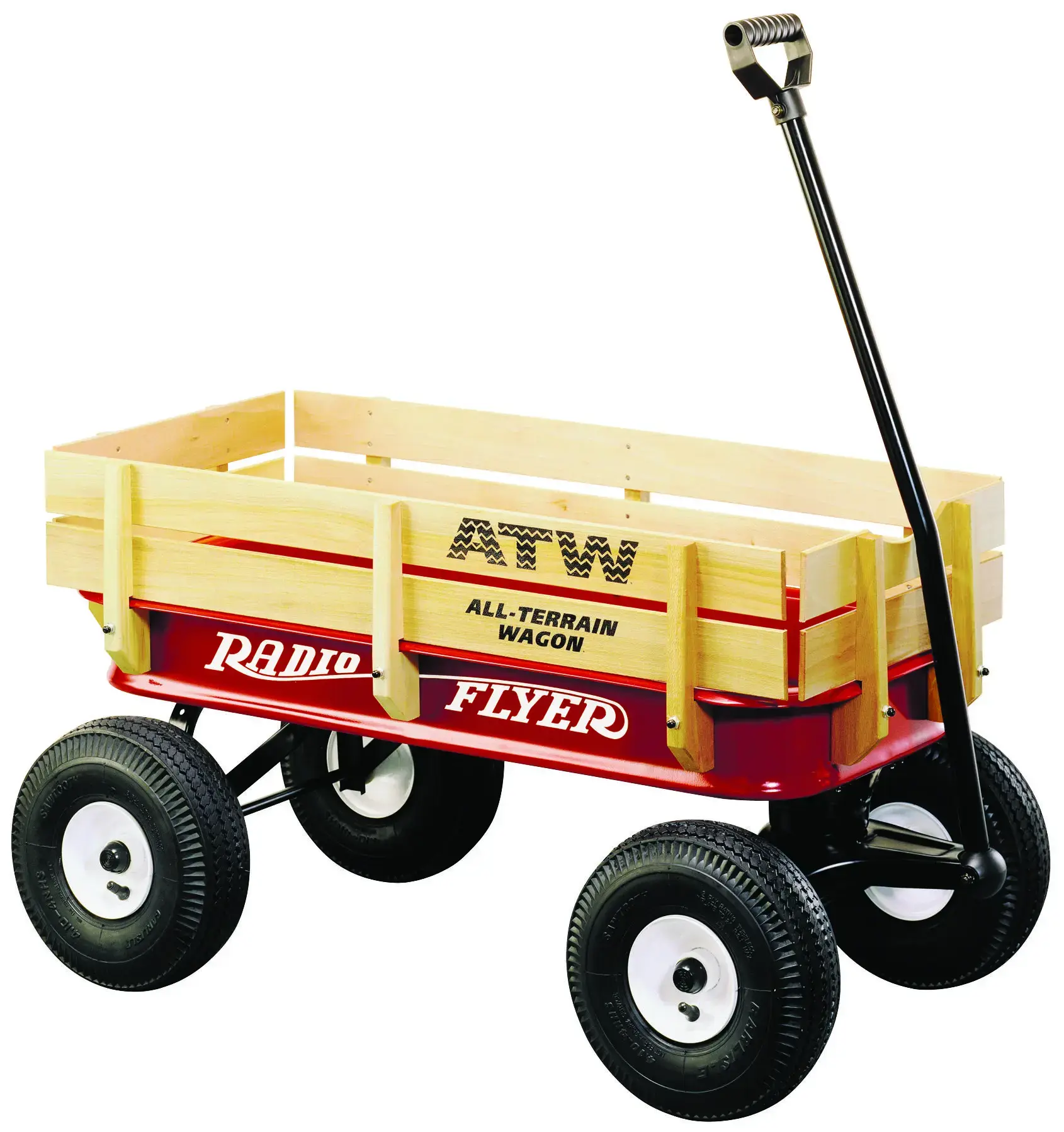 RADIO　FLYER　木枠　#32 中空タイヤ　室内保管 Radio Flyer 32Z Terrain Wagon, 200 lb Capacity, Steel/Wood, Red