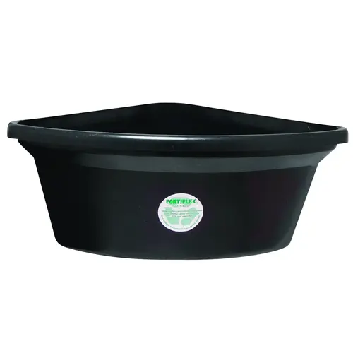Corner Feeder, 24 qt Volume, Rubber Polymer, Black Corner Feeder, 24 qt Volume, Rubber Polymer, Black