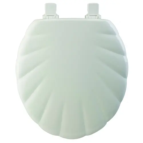 Round Closed Front Designer Sculptured Shell White Wood Toilet Seat Round Closed Front Designer Sculptured Shell White Wood Toilet Seat