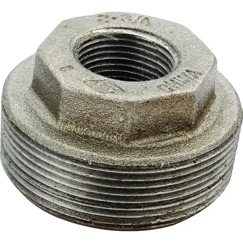 Pipe Bushing, 1-1/4 x 1/2 in, MIP x FIP, Malleable Iron, SCH 40 Schedule, 300 psi Pressure Pipe Bushing, 1-1/4 x 1/2 in, MIP x FIP, Malleable Iron, SCH 40 Schedule, 300 psi Pressure