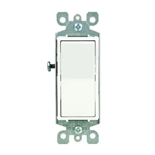 R72-05613-2WS Rocker Switch with Ground Screw, 15 A, 120/277 V, 3-Way, Lead Wire Terminal, White R72-05613-2WS Rocker Switch with Ground Screw, 15 A, 120/277 V, 3-Way, Lead Wire Terminal, White