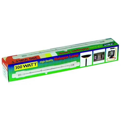 Halogen Bulb, 300 W, R7 Lamp Base, J T3 Lamp, 3000 K Color Temp, 2000 hr Average Life Halogen Bulb, 300 W, R7 Lamp Base, J T3 Lamp, 3000 K Color Temp, 2000 hr Average Life