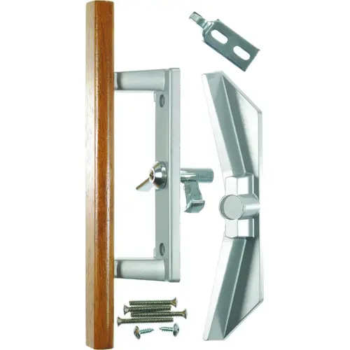 Patio Door Latch, Aluminum, Surface Mounting