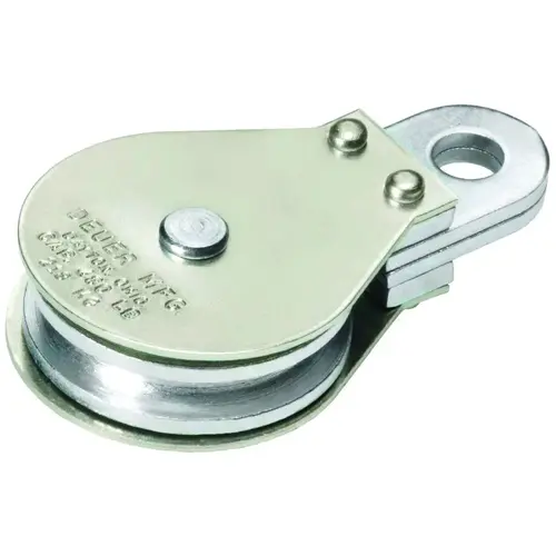 DB-15G Gable Block, 1/4 in Rope, 480 lb Working Load, 2 in Sheave, Zinc