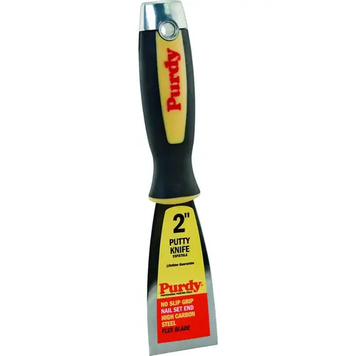 900020 Series Putty Knife, 2 in W Blade, Stainless Steel Blade, Rubber Handle, Cushion-Grip Handle