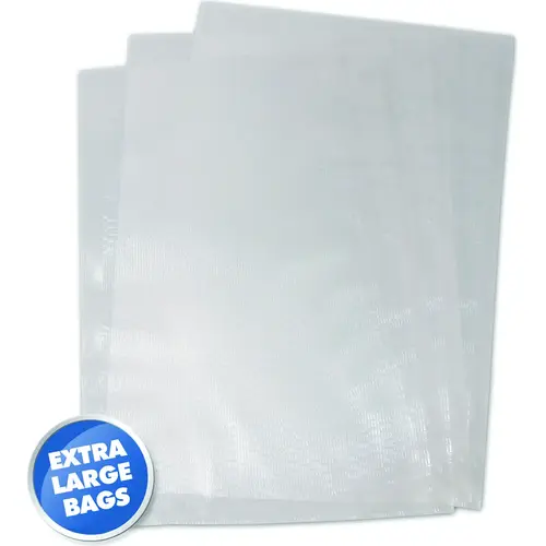 Vacuum Seal Bag, 15 lb Capacity, Plastic, Clear - pack of 100 Vacuum Seal Bag, 15 lb Capacity, Plastic, Clear - pack of 100