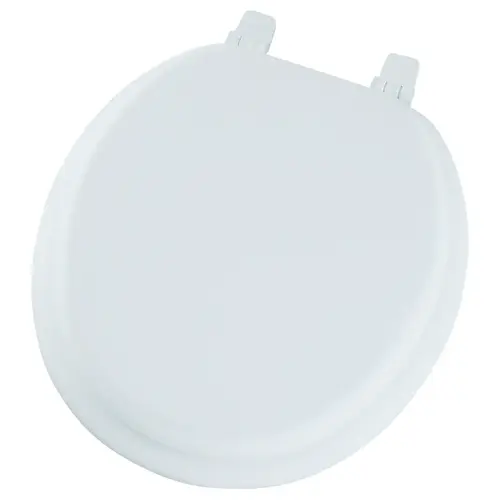 Toilet Seat, Round, Vinyl/Wood, Sky Blue, Twist Hinge