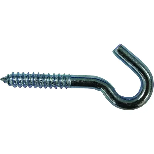 Swing Hook, 3/4 In Opening, Steel, Silver, Zinc Swing Hook, 3/4 In Opening, Steel, Silver, Zinc