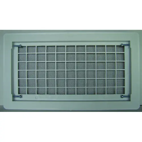 Foundation Vent, 15-1/4 in W, Polypropylene, White