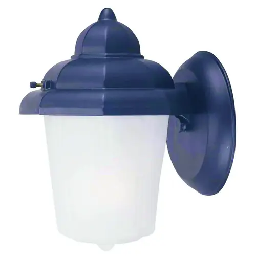 Outdoor Wall Lantern, 120 V, 60 W, A19 or CFL Lamp, Aluminum Fixture, Black