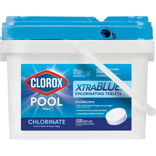 POOL & Spa XtraBlue 23025CLX Chlorinating Tablet, Solid, Chlorine, 25 lb White POOL & Spa XtraBlue 23025CLX Chlorinating Tablet, Solid, Chlorine, 25 lb White