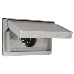 Eaton S3999-SP-L S3999-SP Weatherproof Cover, 3/4 in L, 4-3/4 in W, Plastic, Gray