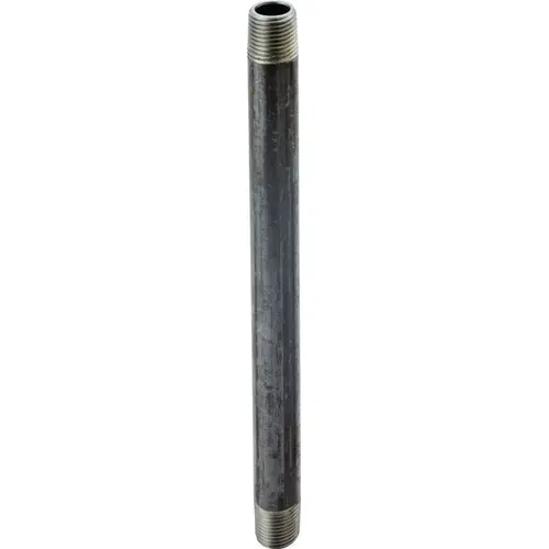 Pipe Nipple, 1/2 in, Male, Steel, SCH 40 Schedule, 12 in L Pipe Nipple, 1/2 in, Male, Steel, SCH 40 Schedule, 12 in L