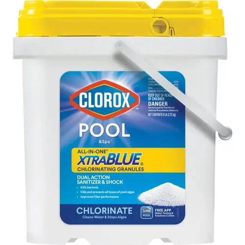 POOL & Spa All-in-One XtraBlue Chlorinating Granules, 6 lb, Solid, Slight Chlorine, White - pack of 4 POOL & Spa All-in-One XtraBlue Chlorinating Granules, 6 lb, Solid, Slight Chlorine, White - pack of 4