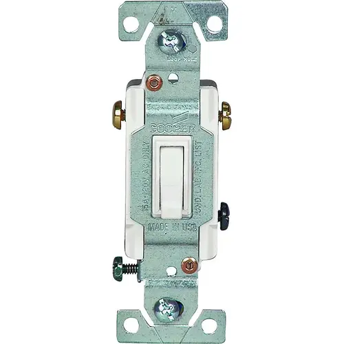 Toggle Switch, 15 A, 120 V, Polycarbonate Housing Material, White - pack of 10 Toggle Switch, 15 A, 120 V, Polycarbonate Housing Material, White - pack of 10
