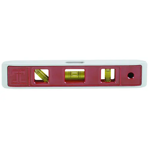 Torpedo Level, 9 in L, 3-Vial, Magnetic, Plastic Torpedo Level, 9 in L, 3-Vial, Magnetic, Plastic