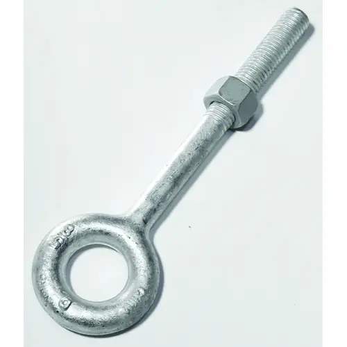 Eye Bolt, 5/16 in Thread, 2-1/2 in L Thread, 5/8 in ID x 1-1/4 in OD Dia Eye, 4-1/4 in L Shank Eye Bolt, 5/16 in Thread, 2-1/2 in L Thread, 5/8 in ID x 1-1/4 in OD Dia Eye, 4-1/4 in L Shank