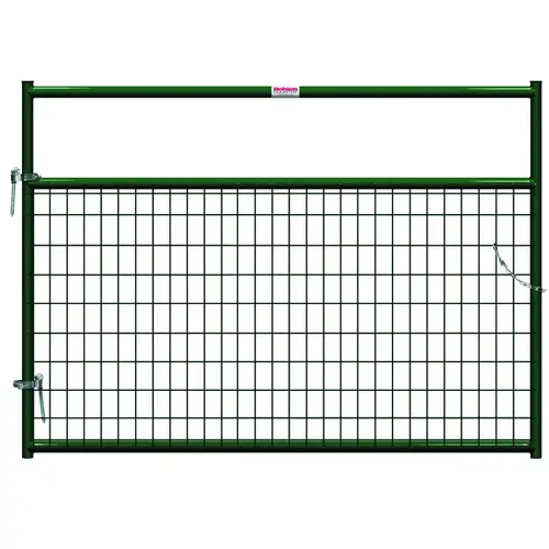 Wire-Filled Gate, 72 in W Gate, 50 in H Gate, 6 ga Mesh Wire, 2 x 4 in Mesh, Green