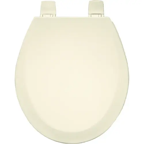 Toilet Seat, Round, Molded Wood, Beige, Adjustable Hinge