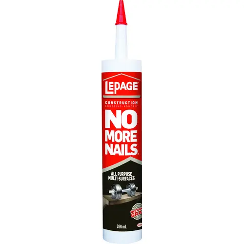 No More Nails All Purpose Adhesive, White, 266 mL Cartridge